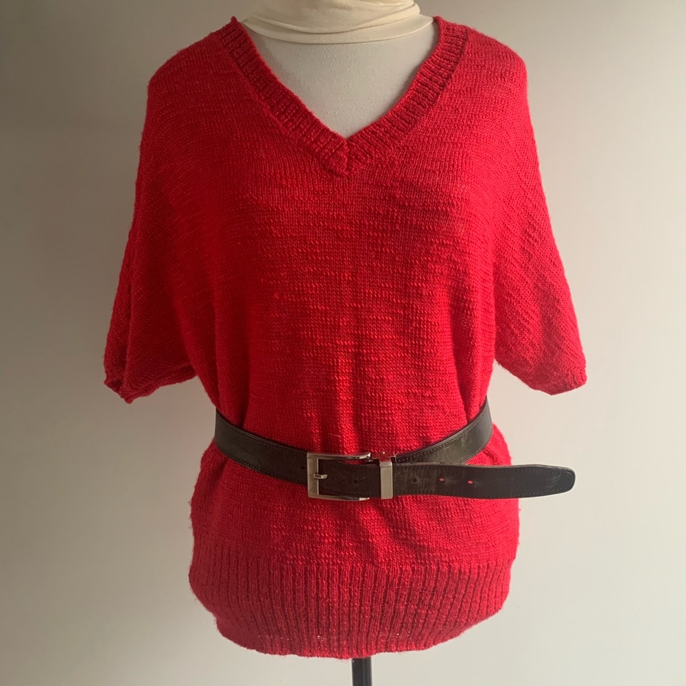 GAP bright red short sleeved sweater